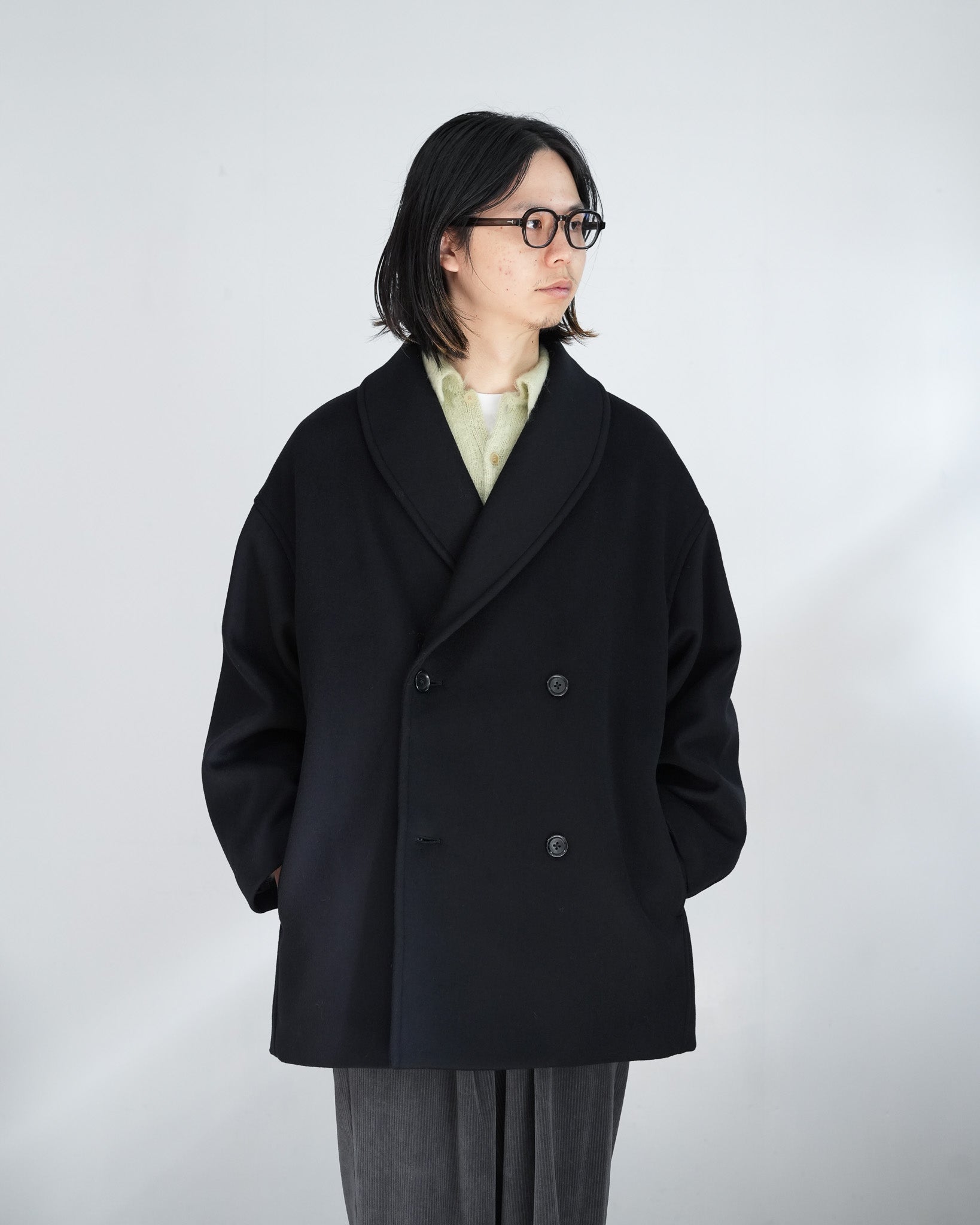 Graphpaper Light Melton Shawl Collar Coat – Chum!