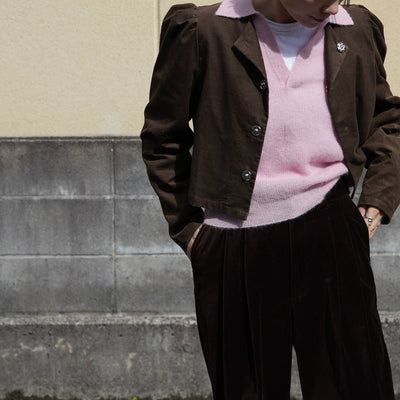 【styling】BISOWN LIGHT CORDUROY BIGSNAP BLOUSE