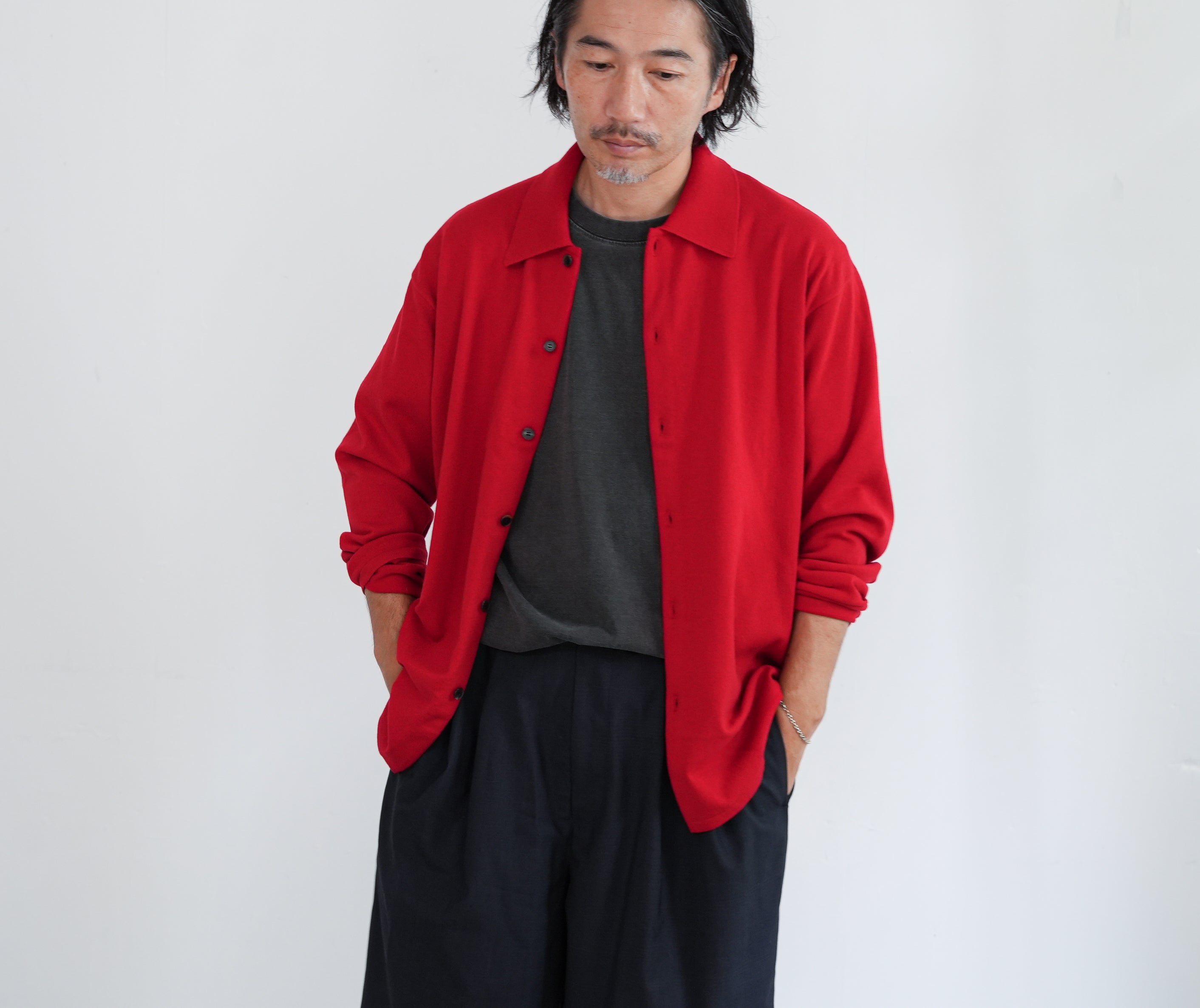 トップス HIGH TWIST WOOL KNIT SHIRT CARDIGAN 3 AURALEE HIGH TWIST WOOL KNIT SHIRT CARDIGAN – Chum!