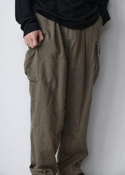 YLÈVE COTTON TWILL PIGMENT OVERDYE TROUSERS