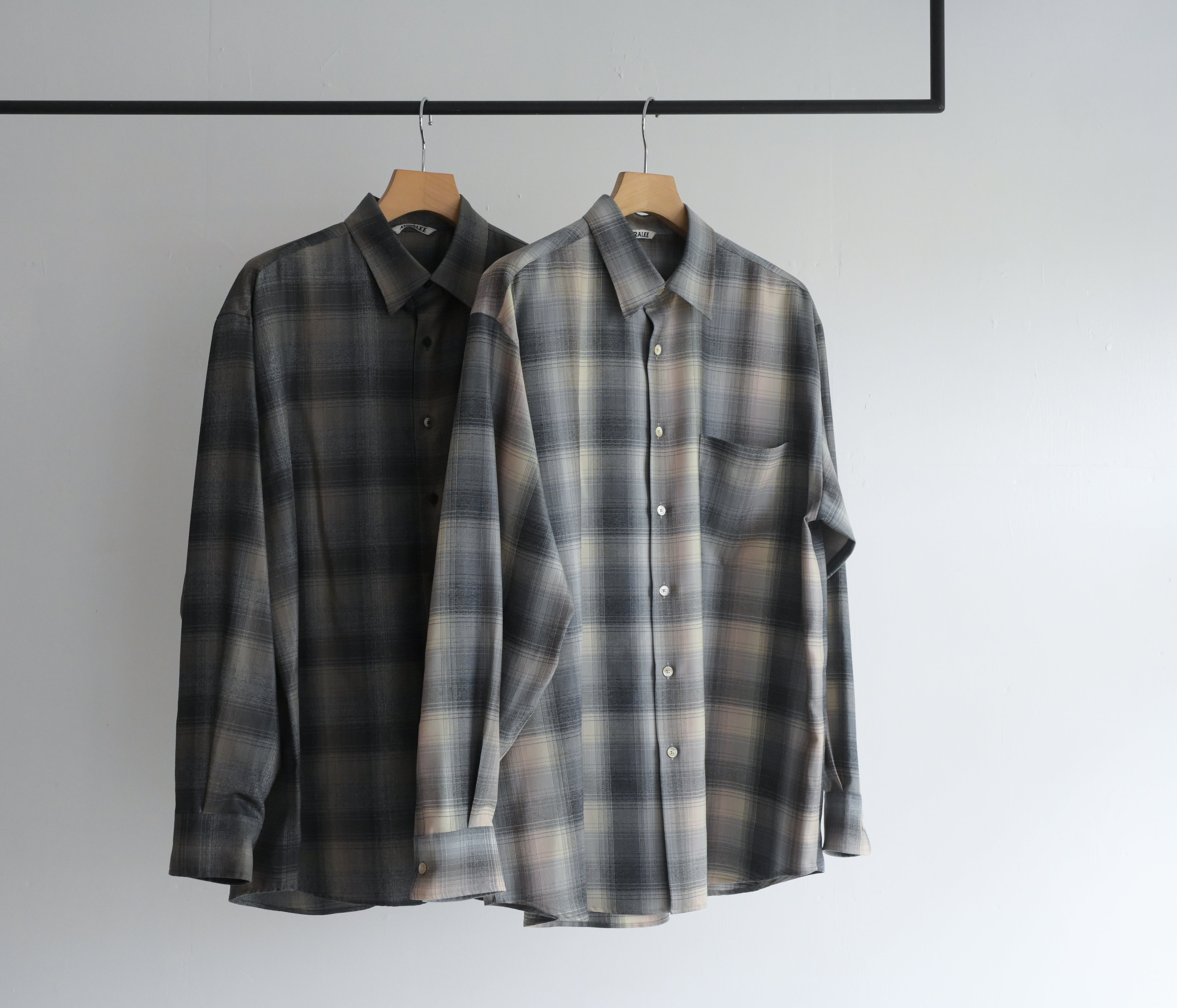 AURALEE SUPER LIGHT WOOL CHECK SHIRT – Chum!