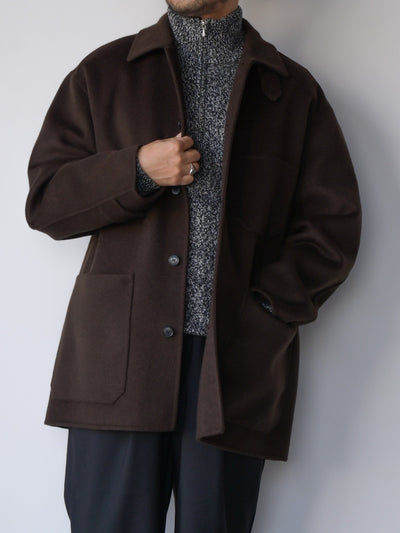YLÈVE  SUPER 100`S WOOL DOUBLE CLOTH BLOUSON