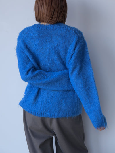 YLÈVE MOHAIR NAPPING KNIT PULL OVER