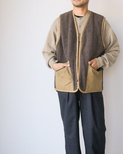 style department_matsue / LAVENHAM × YLÈVE / REVERSIBLE ZIP FRONT GILET