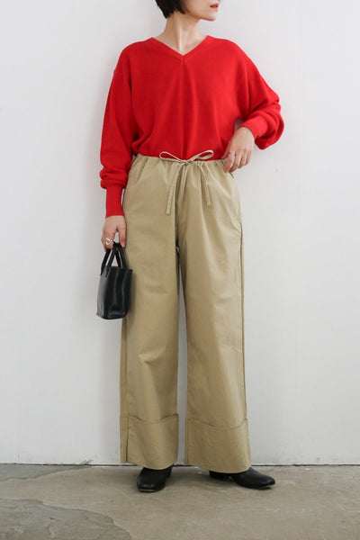 MEYAME WAIST CORD WIDE PANTS