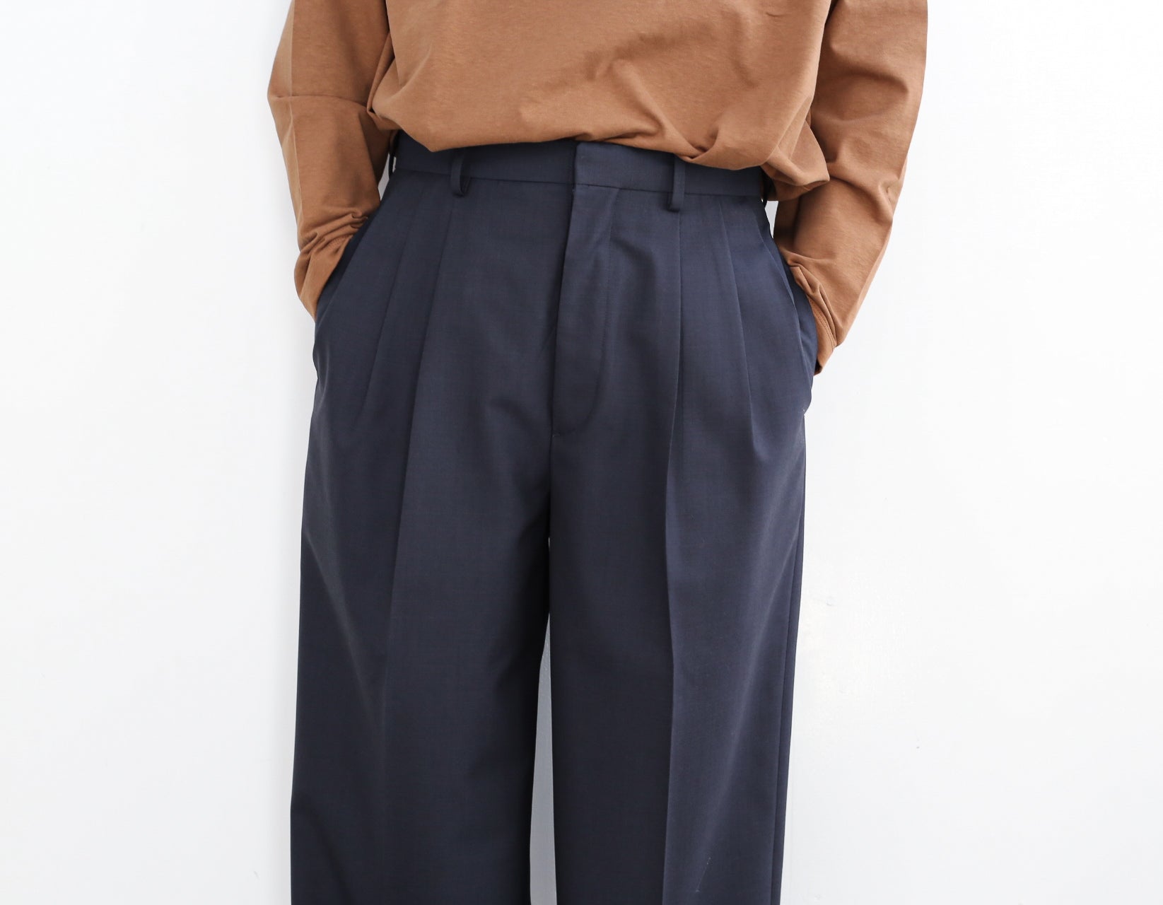 YLÈVE WOOL CHAMBRAY TROUSERS – Chum!