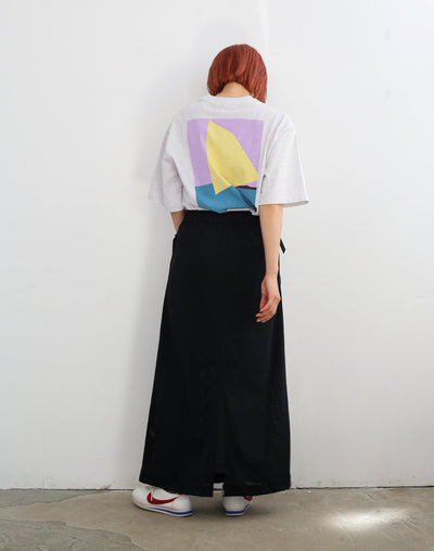 PHEENY "Wind" short sleeve / Primeflex mesh gathered skirt