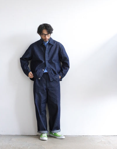 STILL BY HAND  Selvedge 10oz Denim Blouson & Baggy Denim Pants