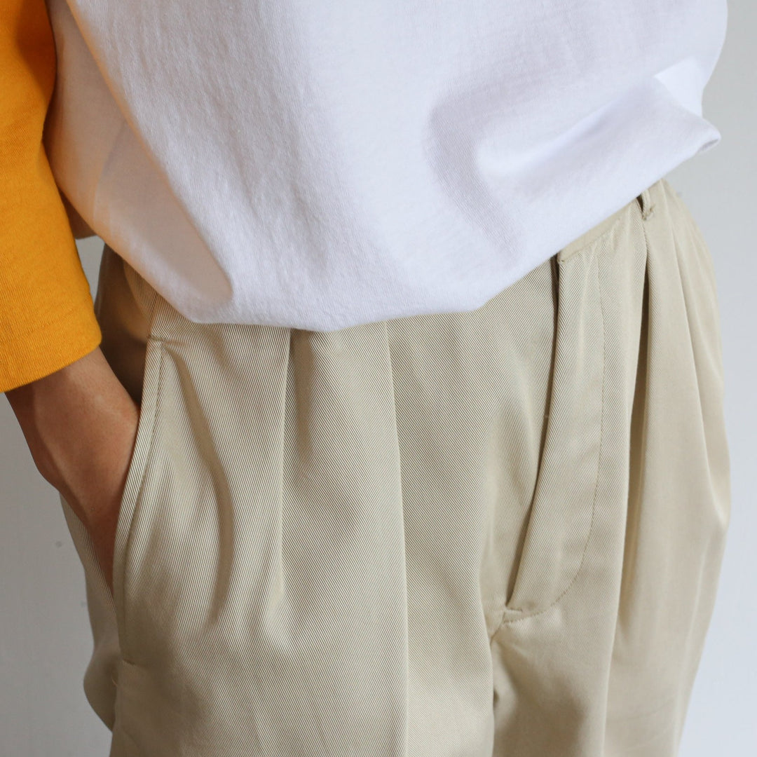 TapWater Cotton Chino Tuck Trouser 