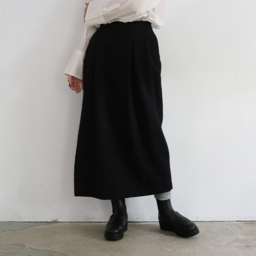 AURALEE BRUSHED ALPACA WOOL MELTON SKIRT 