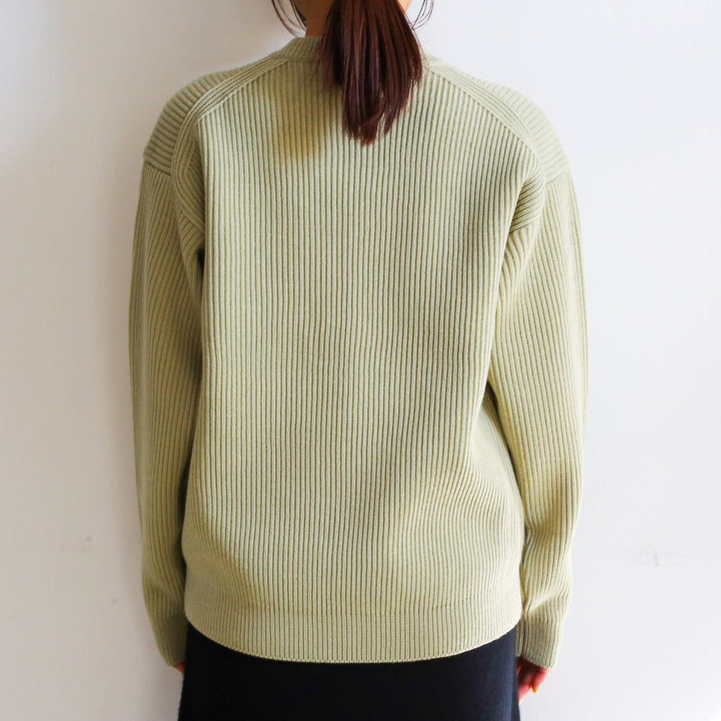 AURALEE FRENCH MERINO RIB KNIT P/O 