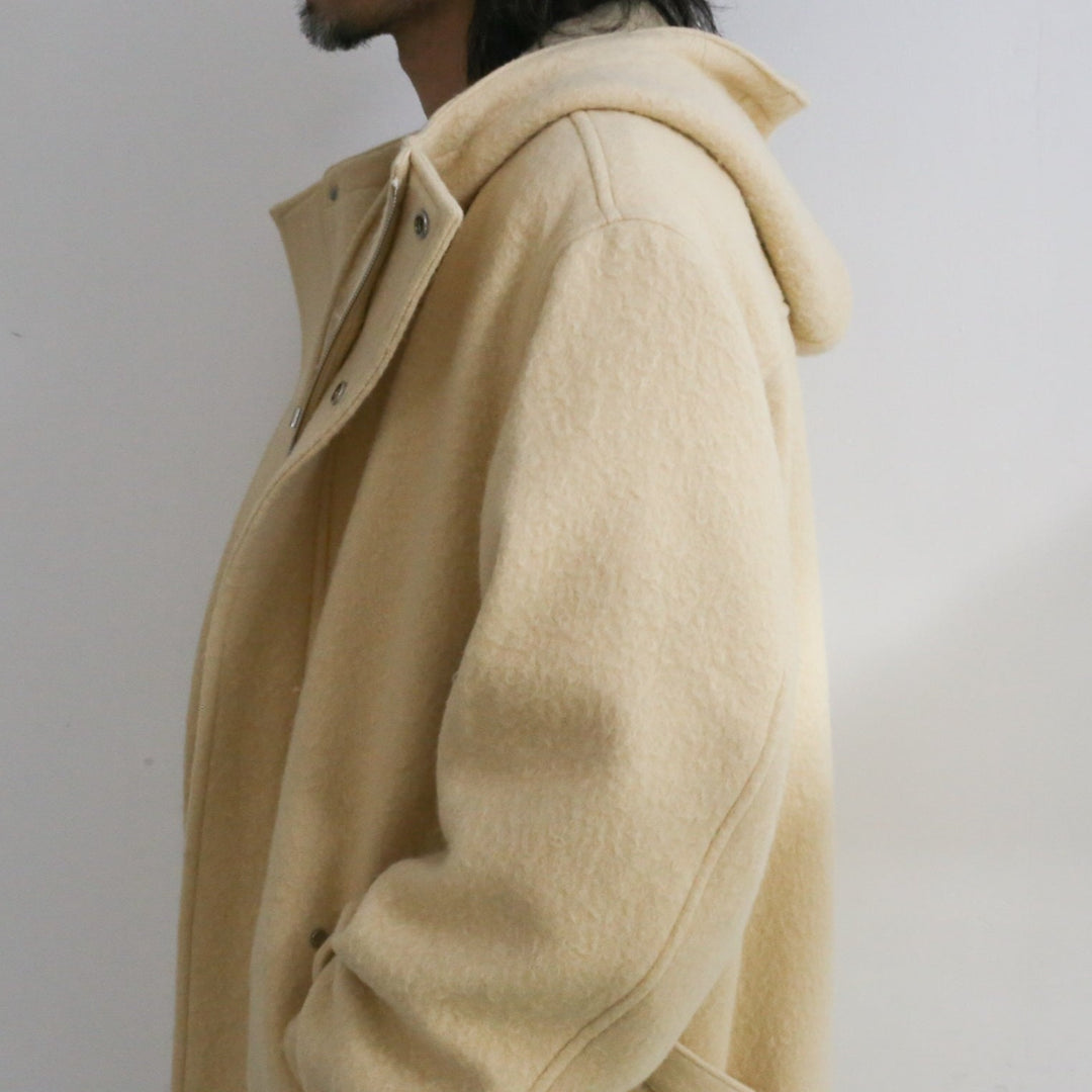 【2023AW】AURALEE BRUSHED ALPACA WOOL MELTON HOODED COAT 