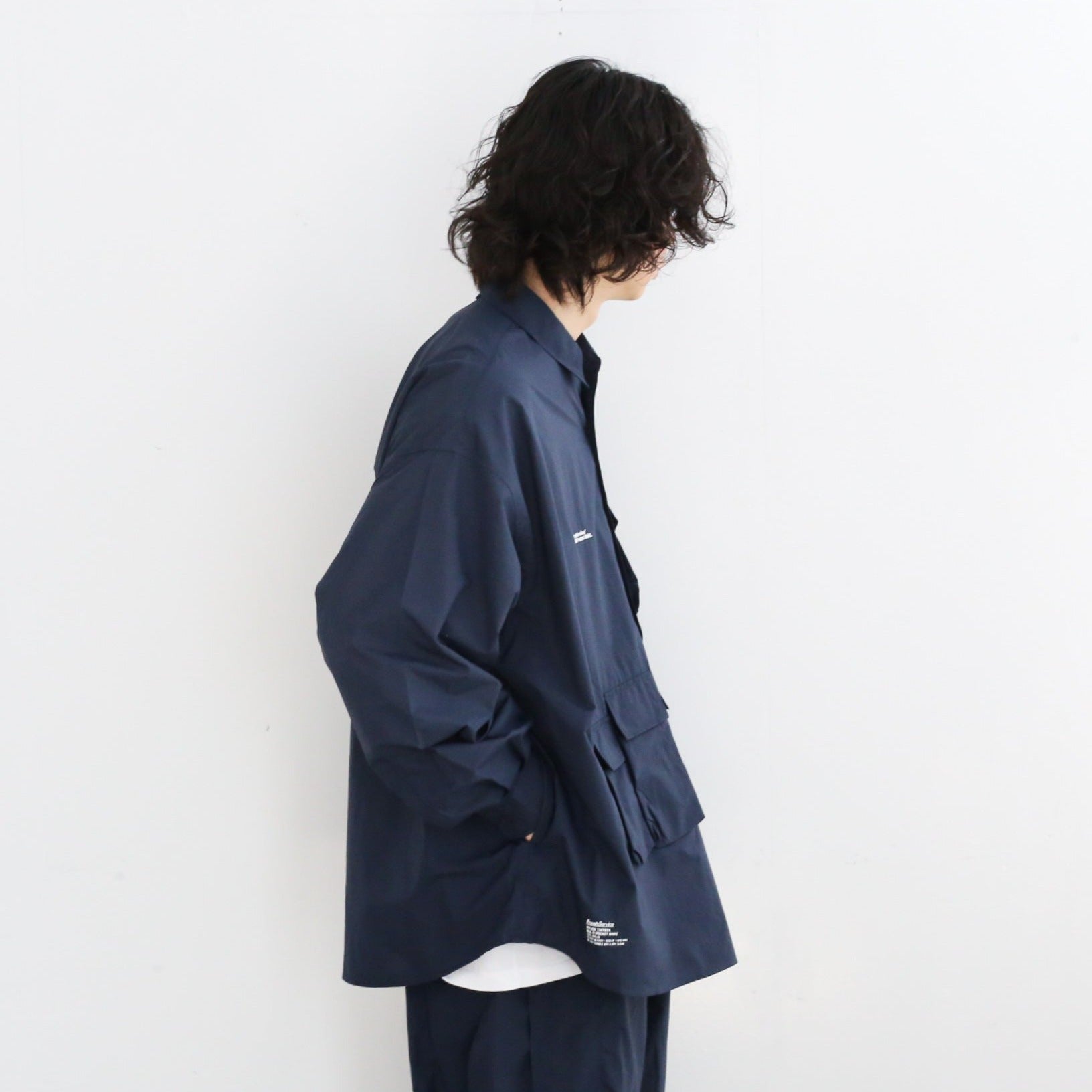 FreshService NYLON TAFFETA MULTI POCKET SHIRT”NAVY