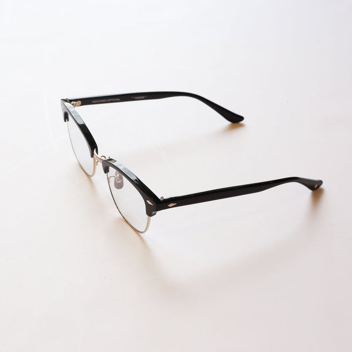 NOCHINO OPTICAL【YUGEN】 #1 Gloss Black＆Champagne Gold×Clear to