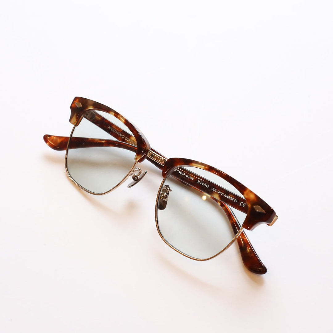 NOCHINO OPTICAL【YUGEN】 #3 Rich Amber＆Champagne Gold×Grey Green