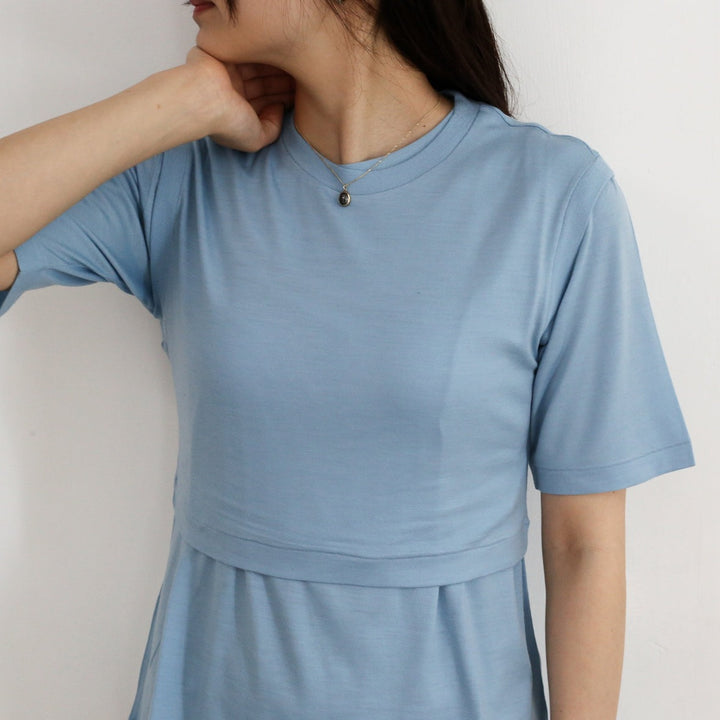 AURALEE EXTRA FINE WOOL JERSEY SHORT SLEEVELESS