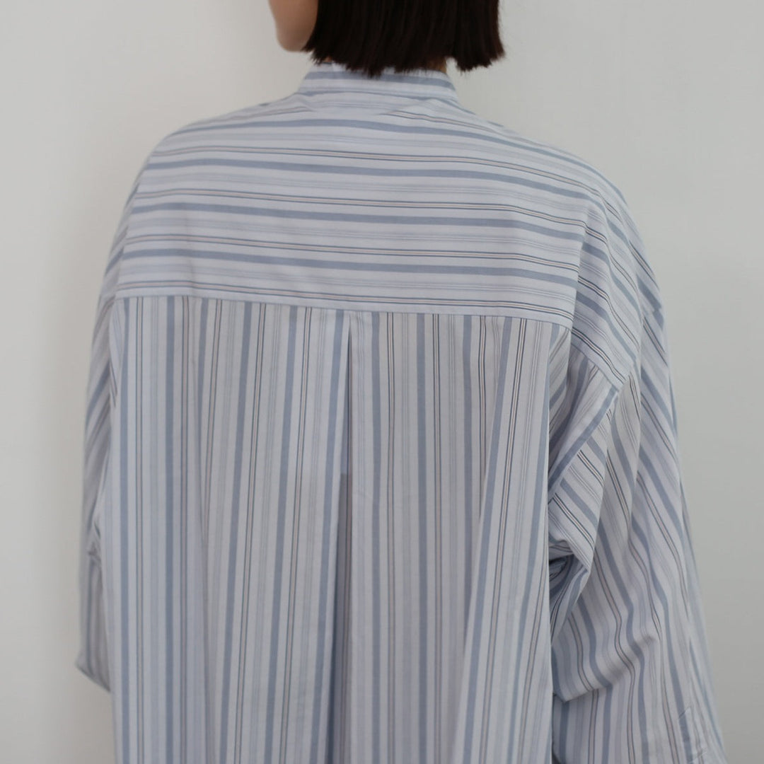 24AW】Graphpaper Broad L/S Oversized Band Collar Shirt 