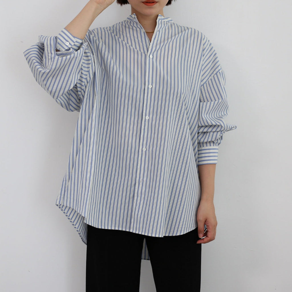 24AW】Graphpaper Broad L/S Oversized Band Collar Shirt 