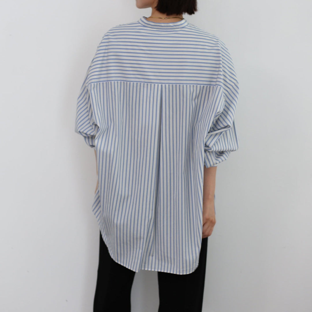 24AW】Graphpaper Broad L/S Oversized Band Collar Shirt 