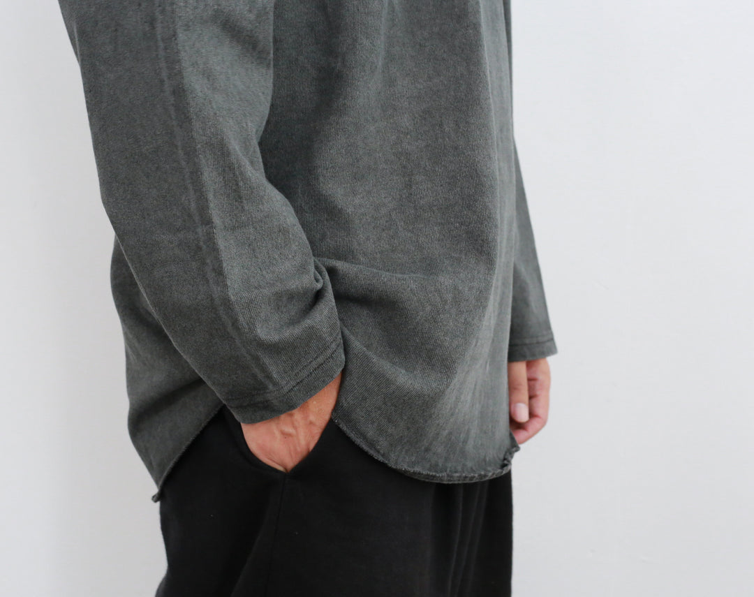 YLÈVE OPEN END COTTON PIGMENT DYE BASEBALL T 