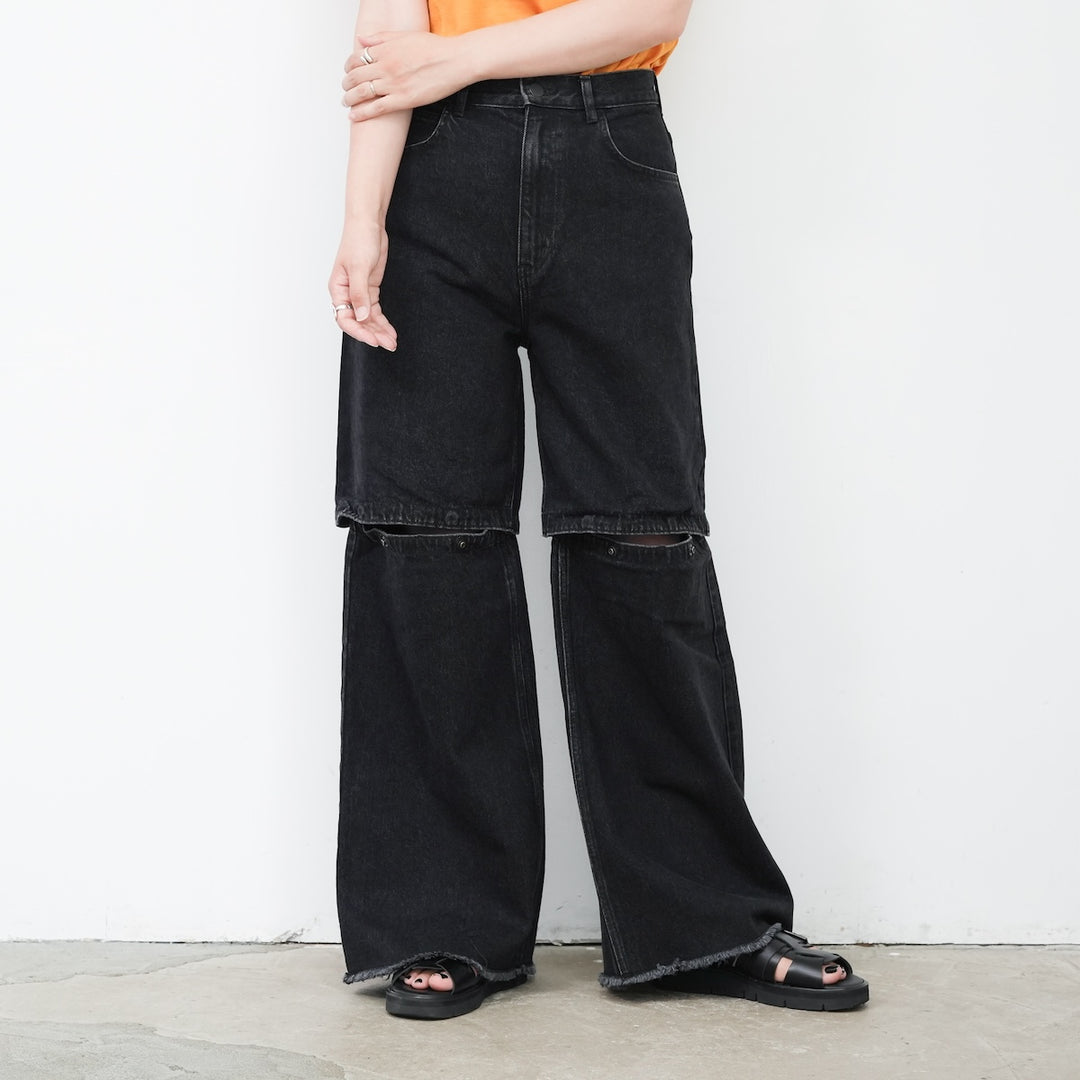 PHEENY Denim Convertible Pants ブラック 25AW 25AW】PHEENY Denim convertible pants 