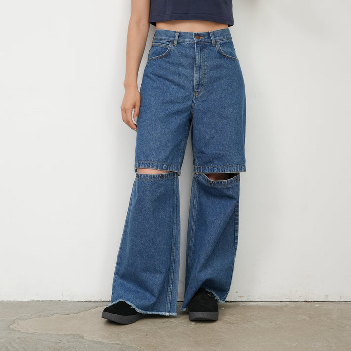 PHEENY Denim Convertible Pants ブラック 25AW 25AW】PHEENY Denim convertible pants 