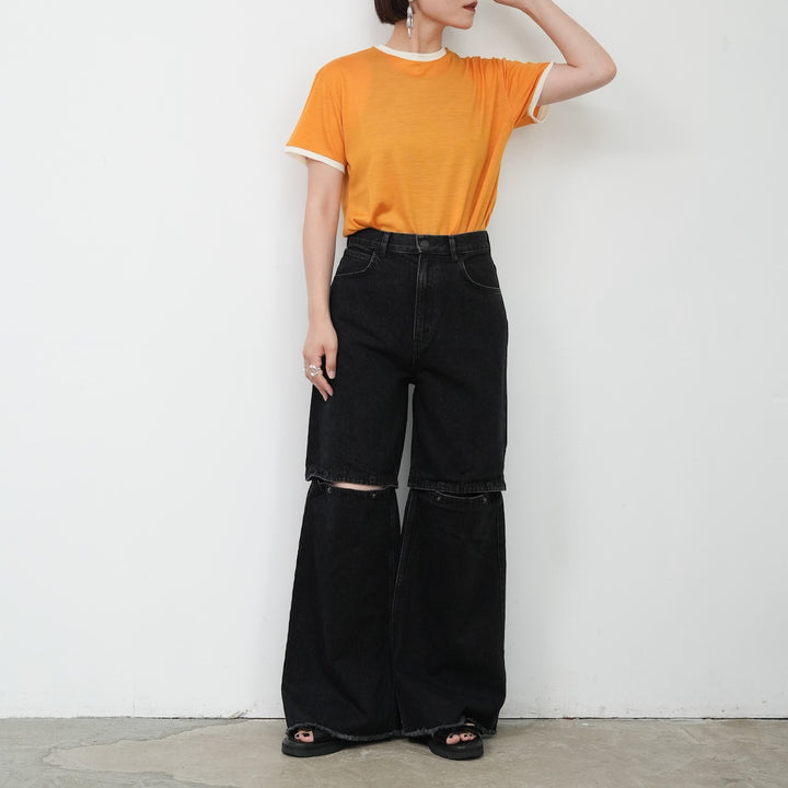 PHEENY Denim Convertible Pants ブラック 25AW 25AW】PHEENY Denim convertible pants 