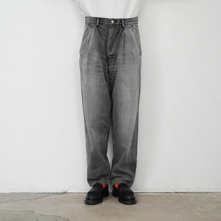 25AW】Graphpaper Selvage Denim Two Tuck Tapered Pants -LIGHT FADE