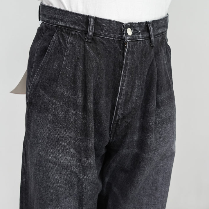 25AW】Graphpaper Selvage Denim Two Tuck Tapered Pants -DARK FADE