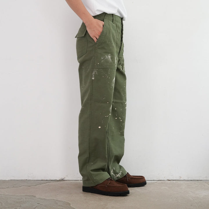 パンツ 25AW WASHEDBAGGYSATINBLEACHED BAKERPANTS AURALEE / Washed Baggy Satin Bleached Baker Pants (Olive