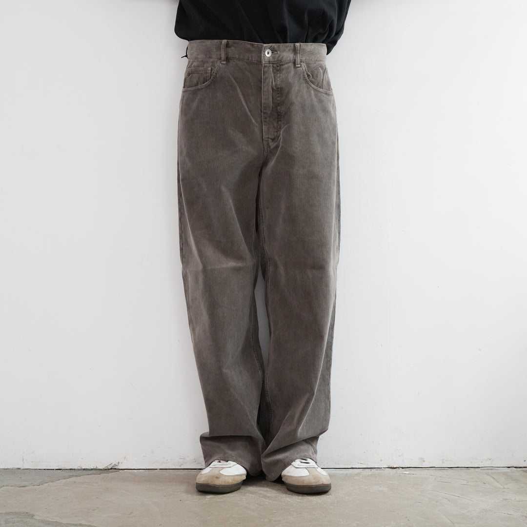25AW】AURALEE PIGMENT DYED FINX CORDUROY WIDE 5P PANTS 