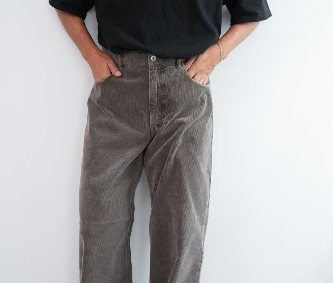 25AW】AURALEE PIGMENT DYED FINX CORDUROY WIDE 5P PANTS