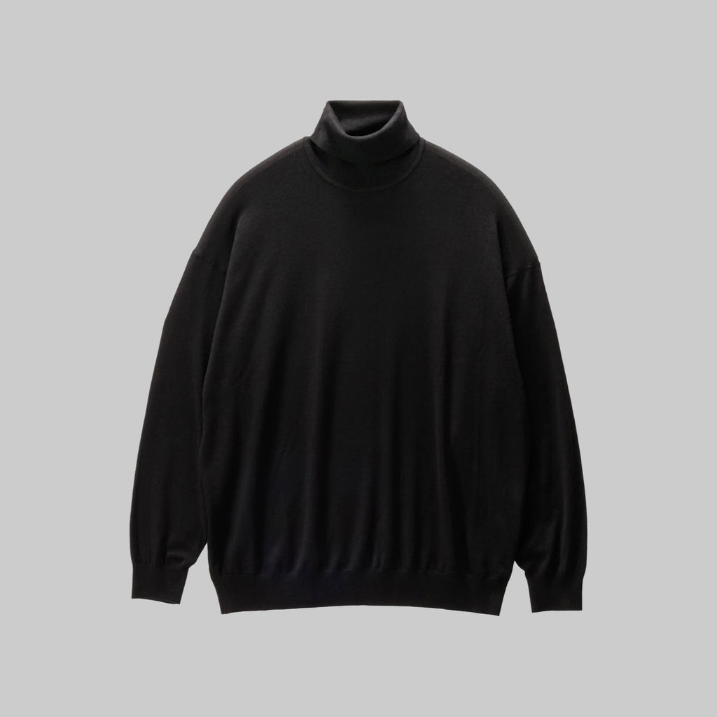 renoma HIGH GAUGE CREW NECK KNIT 黒 renoma HIGH GAUGE CREW NECK KNIT 黒