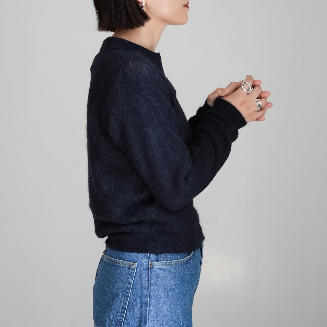 【未使用】AURALEE KNIT POLO ネイビー0 未使用】AURALEE KNIT POLO ネイビー0 - メルカリ