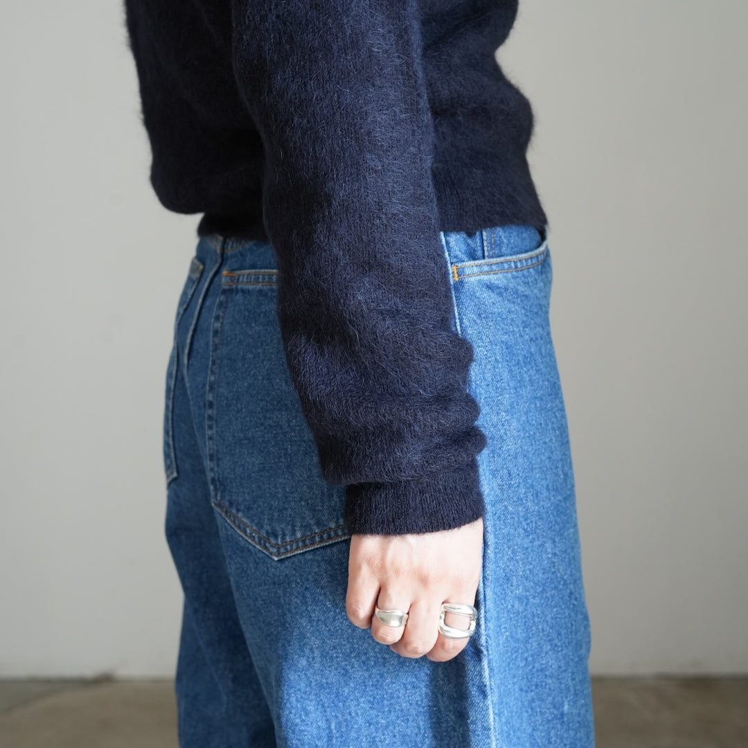 25AW】AURALEE BABY SURI ALPACA SHEER KNIT SKIPPER POLO 