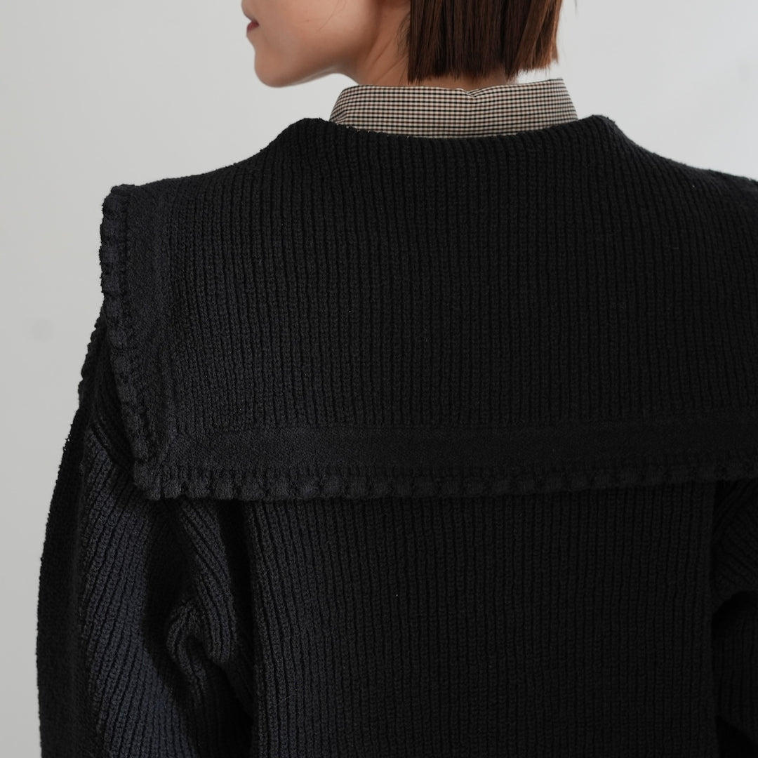 26SS】THE SHINZONE SAILOR COLLAR KNIT CARDIGAN 