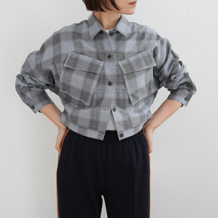 26SS】PHEENY Nep Yarn Check Utility Shirt 