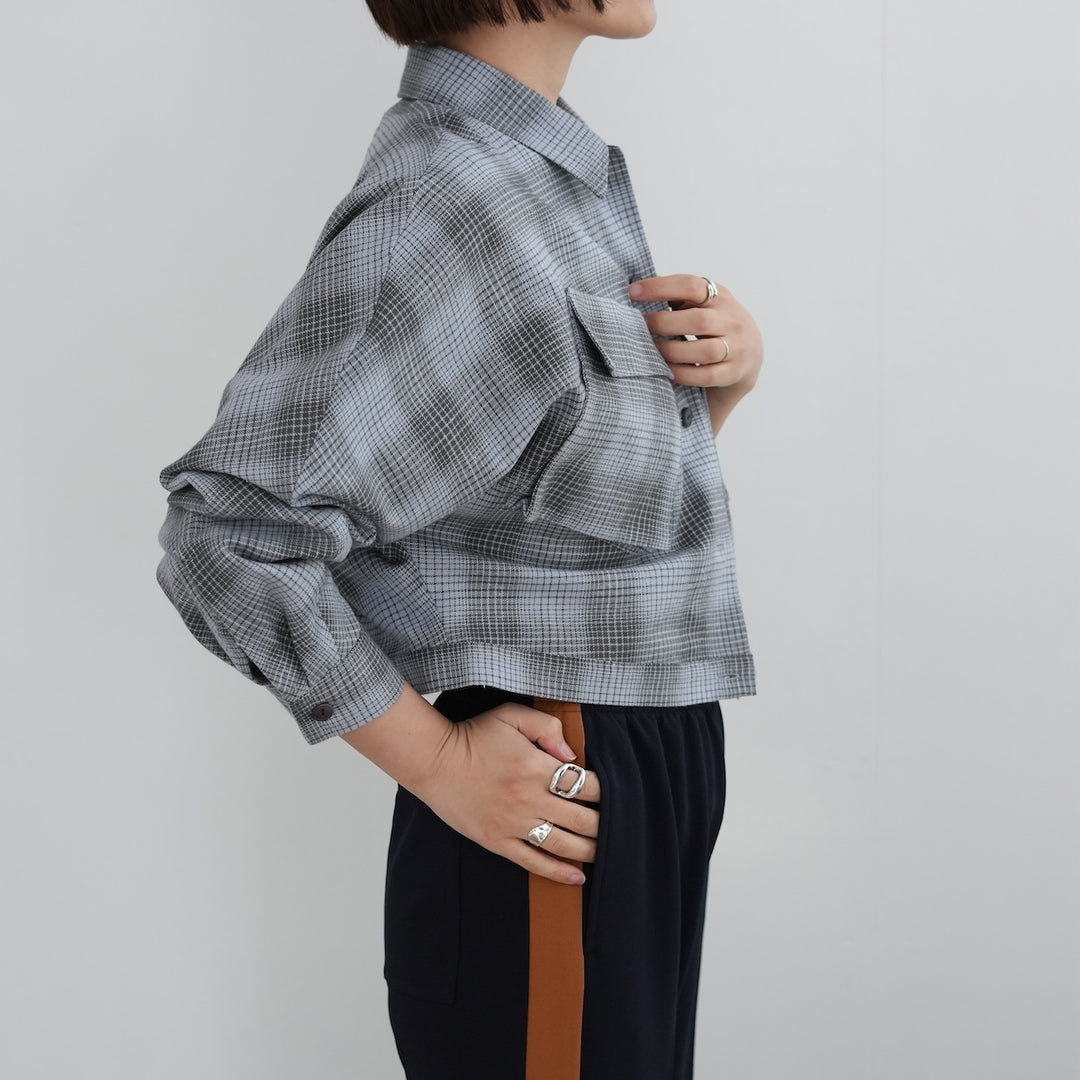 26SS】PHEENY Nep Yarn Check Utility Shirt 
