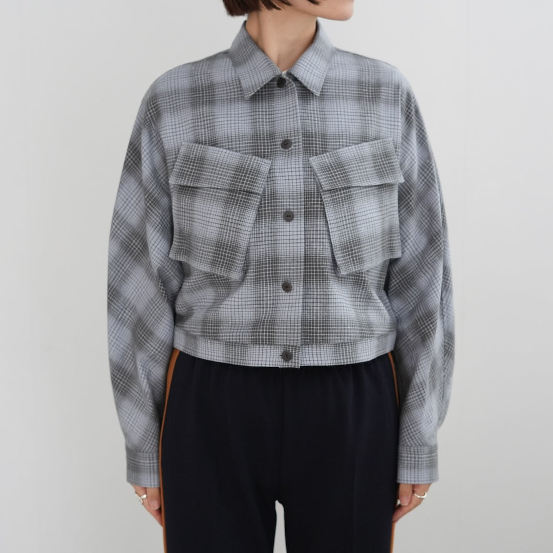 26SS】PHEENY Nep Yarn Check Utility Shirt 