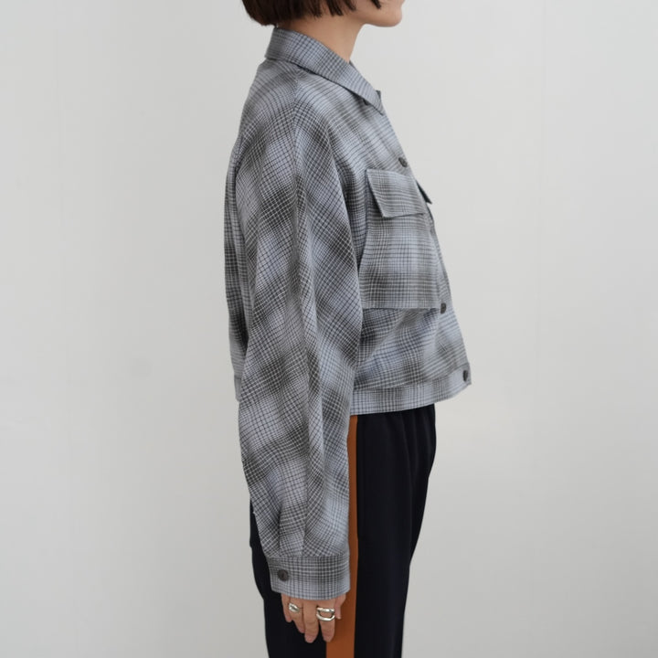 26SS】PHEENY Nep Yarn Check Utility Shirt 