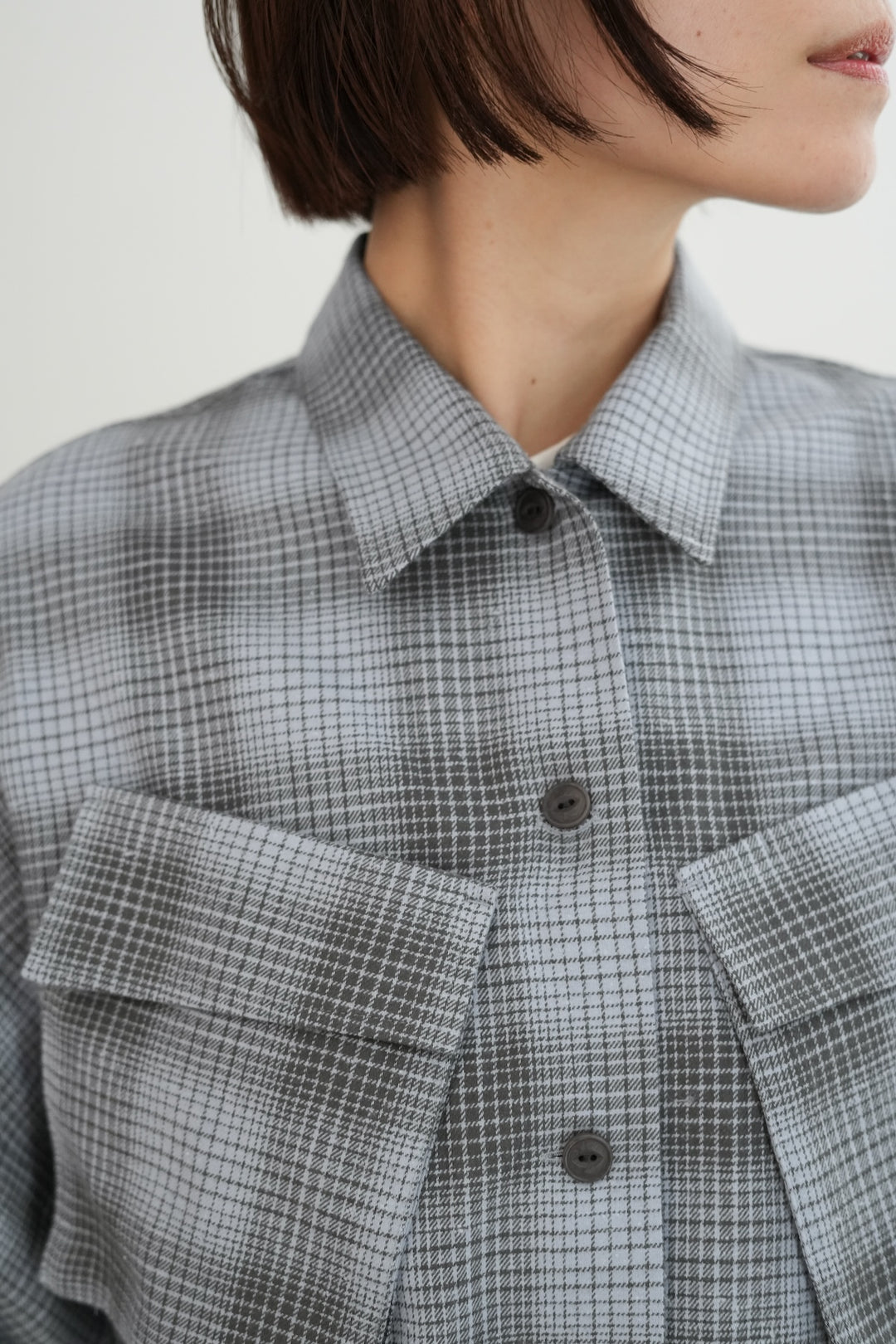 26SS】PHEENY Nep Yarn Check Utility Shirt 