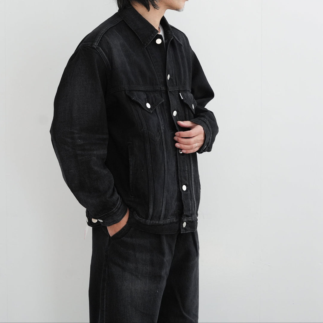 26SS】Graphpaper Selvage Denim Trucker Jacket-DARK FADE- 26SS】Graphpaper Selvage Denim Trucker Jacket-DARK FADE-
