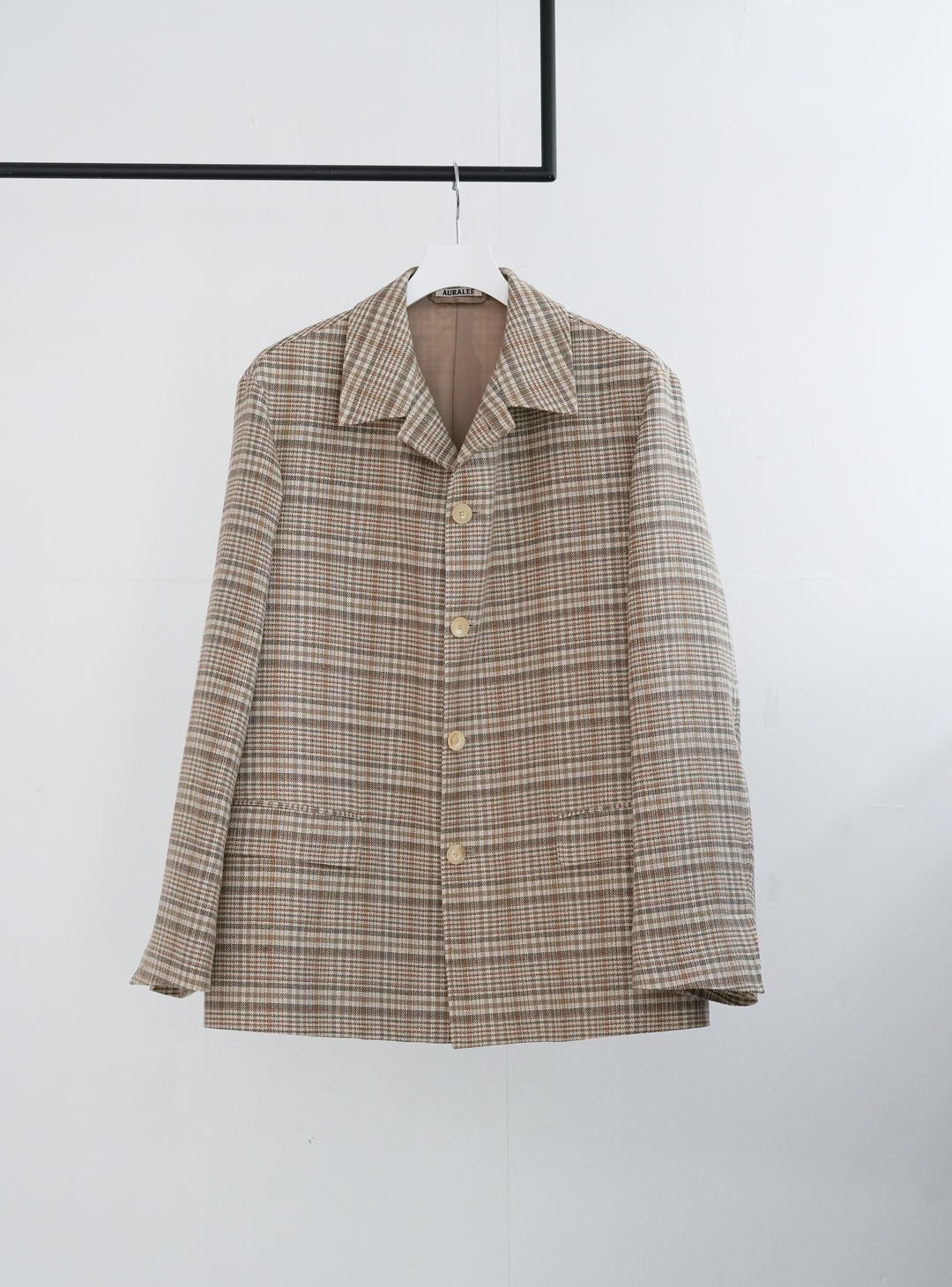 26SS】AURALEE SILK LINEN NEP CHECK JACKET 