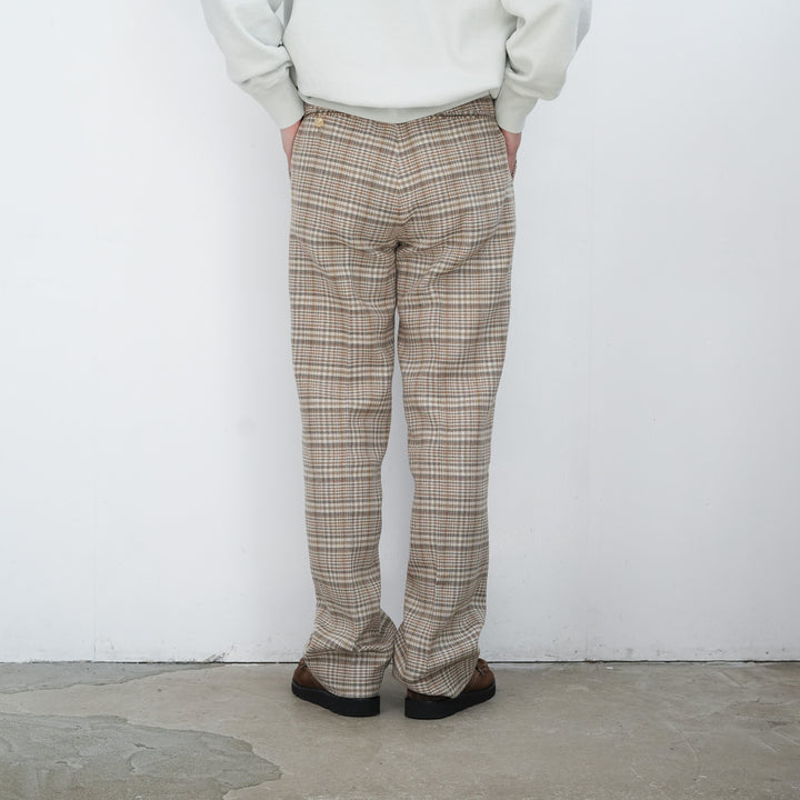 26SS】AURALEE SILK LINEN NEP CHECK SLACKS 