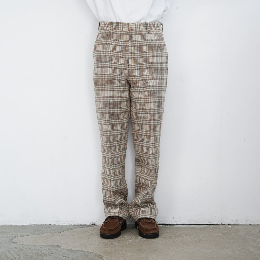 26SS】AURALEE SILK LINEN NEP CHECK SLACKS 
