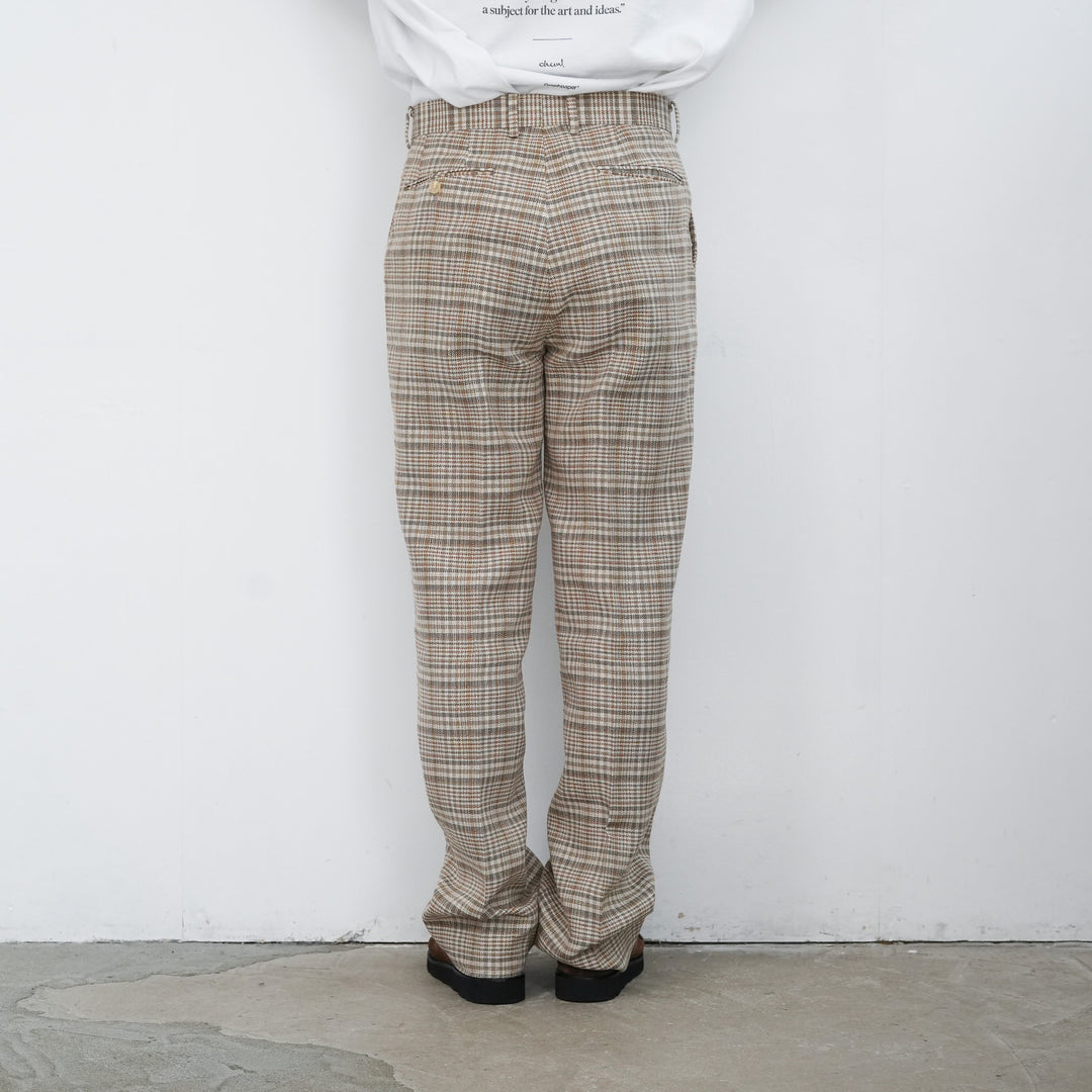 26SS】AURALEE SILK LINEN NEP CHECK SLACKS 