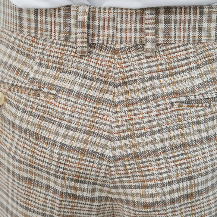 26SS】AURALEE SILK LINEN NEP CHECK SLACKS 