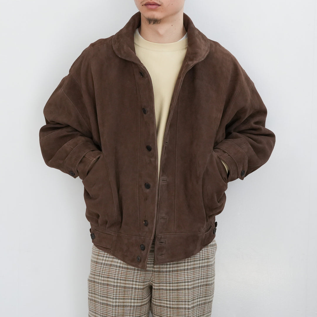 ジャケット・アウター AURALEE 26SS SILKY GRAIN SUEDE BLOUSON 26S/S】【AURALEE オーラリー】 SILKY GRAIN SUEDE BLOUSON / DARK