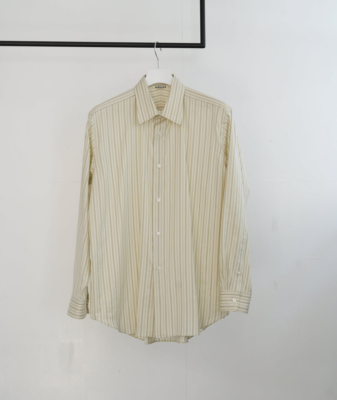 26SS】AURALEE COTTON SILK STRIPE SHIRT