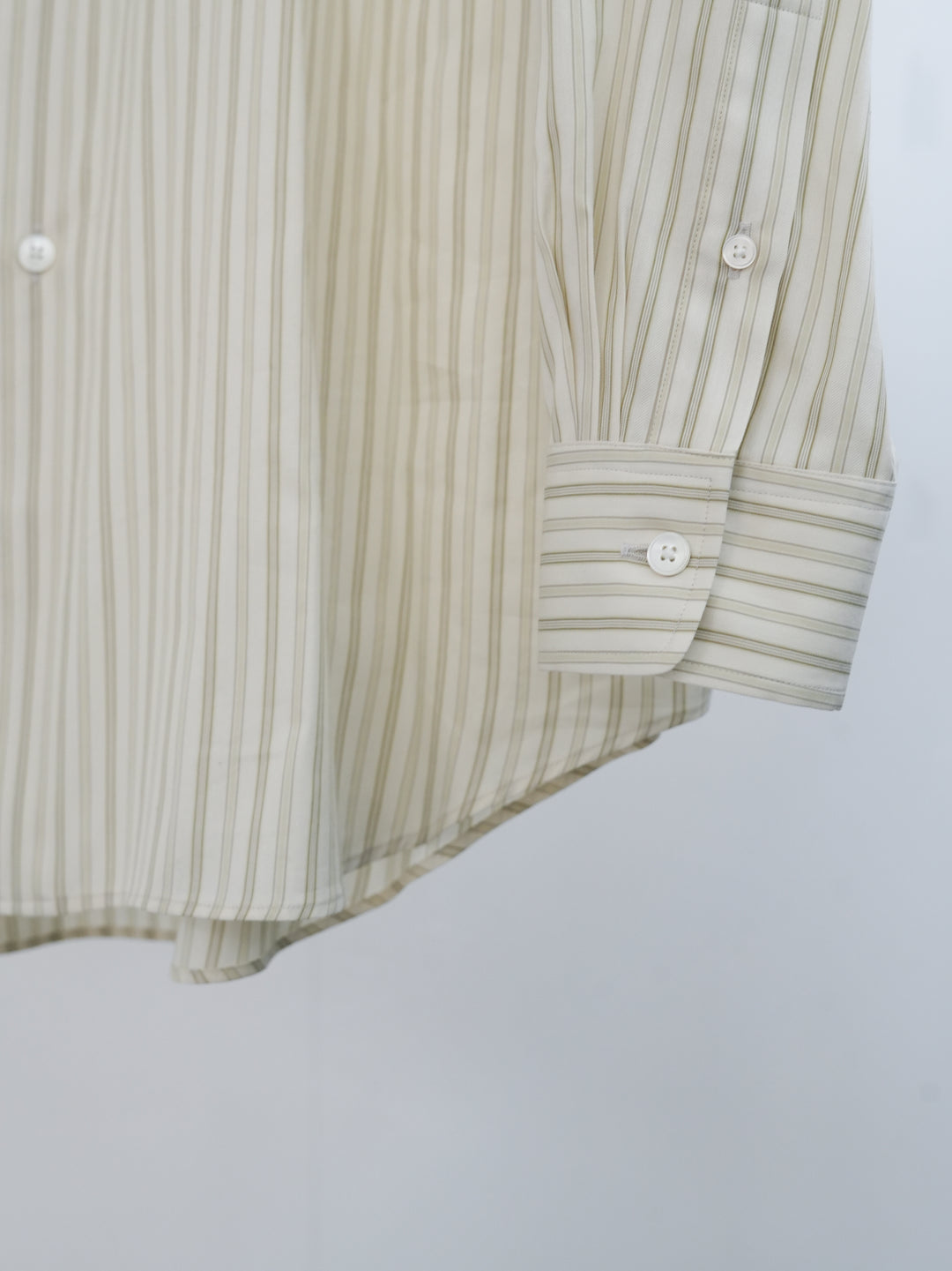 26SS】AURALEE COTTON SILK STRIPE SHIRT